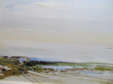 Peinture intitulée "maree basse blanche" par Michel Rouillard, Œuvre d'art originale