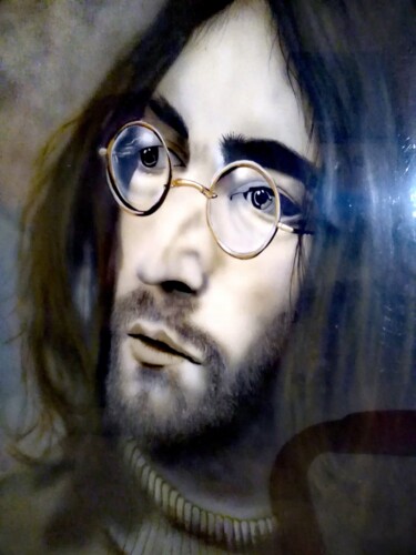 Pittura intitolato "Lennon.jpg" da Michel Ruelle (Aéro), Opera d'arte originale, Acrilico