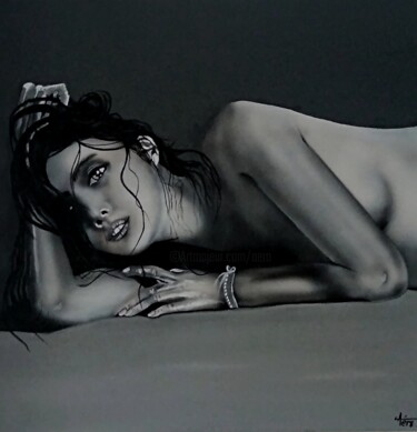 Pintura titulada "Échelle de gris" por Michel Ruelle (Aéro), Obra de arte original, Acrílico Montado en Bastidor de camilla…