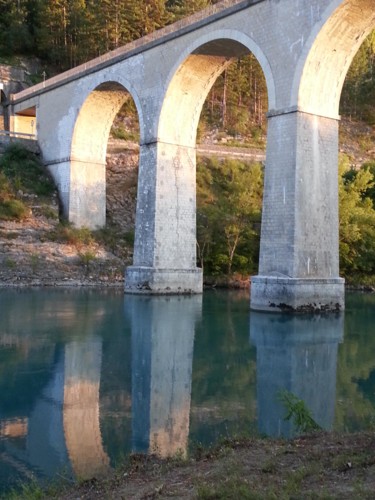 Photographie intitulée "Sisteron, pont du B…" par Michel Salet, Œuvre d'art originale
