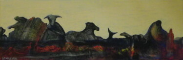 Ζωγραφική με τίτλο "Après la tempête" από Michel Schreyer, Αυθεντικά έργα τέχνης, Ακρυλικό Τοποθετήθηκε στο Ξύλινο φορείο σκ…