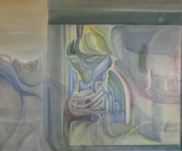Pittura intitolato "Aquarius rétrovision" da Michel Schreyer, Opera d'arte originale, Olio Montato su Telaio per barella in…