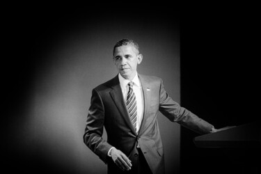 Photographie intitulée "Barack Obama US Pre…" par Michel Spingler, Œuvre d'art originale, Photographie numérique