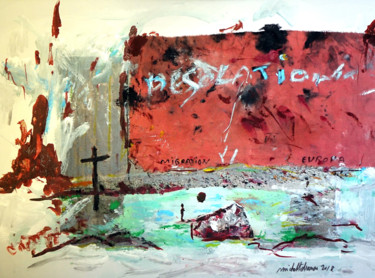 Painting titled "desolation" by Michel Tabanou, Original Artwork, Acrylic