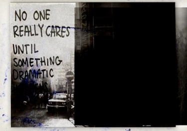 Printmaking titled "no one really care…" by Michel Tabanou, Original Artwork, Digital Print