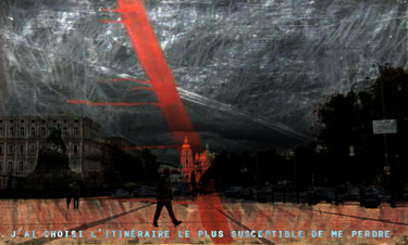 Incisioni, stampe intitolato "j'ai choisi l'itiné…" da Michel Tabanou, Opera d'arte originale, Stampa digitale