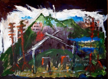 Painting titled "the lost house in g…" by Michel Tabanou, Original Artwork, Acrylic