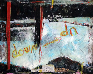 Painting titled "UP ↔ DOWN" by Michel Tabanou, Original Artwork, Acrylic