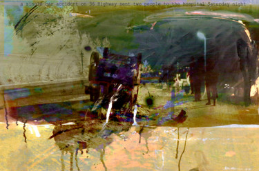 Digitale Kunst mit dem Titel "single car accident…" von Michel Tabanou, Original-Kunstwerk, Digitale Malerei