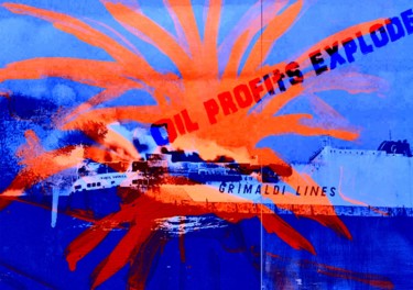 Arte digital titulada "oil profits explode" por Michel Tabanou, Obra de arte original, Pintura Digital