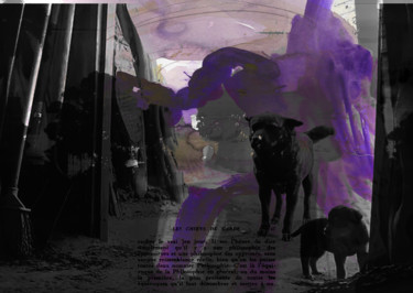 Digitale Kunst getiteld "les chiens de garde" door Michel Tabanou, Origineel Kunstwerk, Digitaal Schilderwerk