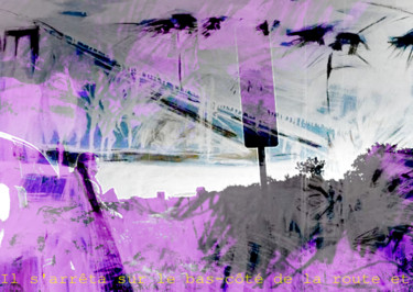 Digital Arts titled "Il s'arrêta sur le…" by Michel Tabanou, Original Artwork, Digital Painting