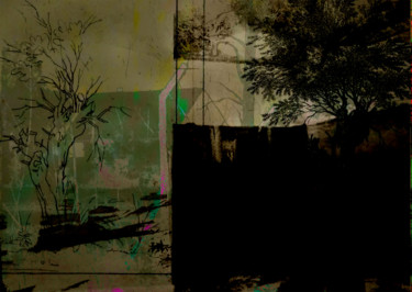Digitale Kunst getiteld "landscape with two…" door Michel Tabanou, Origineel Kunstwerk, Digitaal Schilderwerk