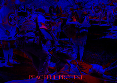 Digitale Kunst mit dem Titel "peaceful protest" von Michel Tabanou, Original-Kunstwerk, Digitale Malerei