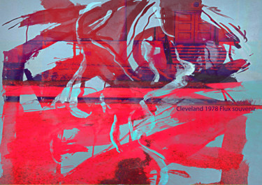 Digitale Kunst mit dem Titel "Cleveland 1978 Flux…" von Michel Tabanou, Original-Kunstwerk, Digitale Malerei