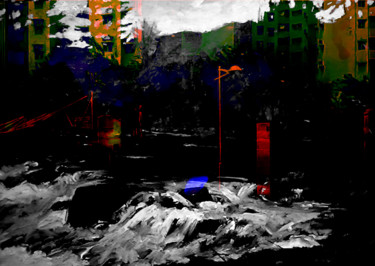 Digitale Kunst mit dem Titel "dérèglement climati…" von Michel Tabanou, Original-Kunstwerk, Digitale Malerei