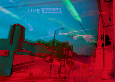「live Dallas」というタイトルのデジタルアーツ Michel Tabanouによって, オリジナルのアートワーク, デジタル絵画