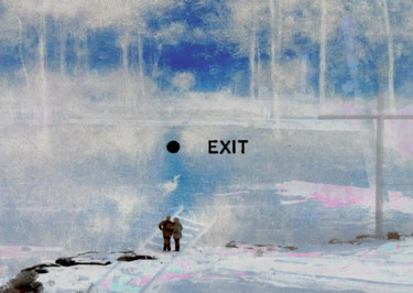 Digitale Kunst mit dem Titel ".EXIT" von Michel Tabanou, Original-Kunstwerk, Digitale Malerei