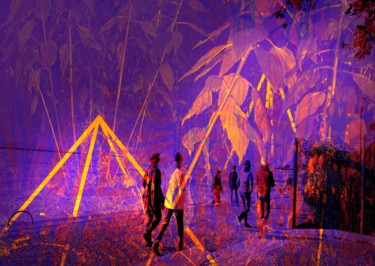 Arts numériques intitulée "La Rochelle éclairc…" par Michel Tabanou, Œuvre d'art originale, Peinture numérique