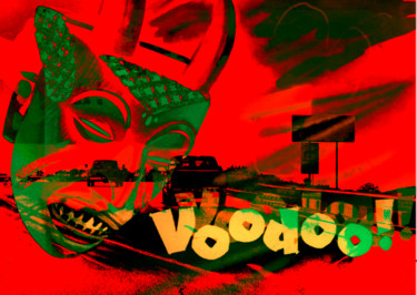 Artes digitais intitulada "VOODOO !" por Michel Tabanou, Obras de arte originais, Pintura digital