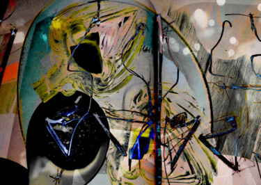 Digitale Kunst mit dem Titel "artichaut en entrée" von Michel Tabanou, Original-Kunstwerk, Digitale Malerei