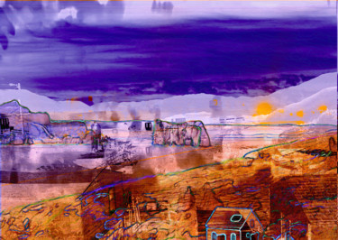Digital Arts titled "Percé New Brunswick…" by Michel Tabanou, Original Artwork, Digital Painting