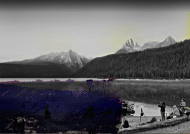 Digital Arts titled "Idaho Red Fish Lake…" by Michel Tabanou, Original Artwork, Digital Painting