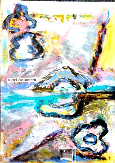 Painting titled "le ciel s'assombrit" by Michel Tabanou, Original Artwork, Acrylic