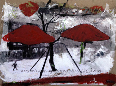 Peinture intitulée "anyway, somewhere,…" par Michel Tabanou, Œuvre d'art originale, Acrylique