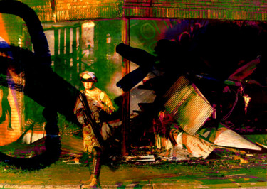 Digital Arts titled "Minneapolis the day…" by Michel Tabanou, Original Artwork, Digital Painting