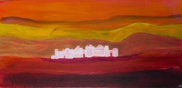 Painting titled "Fairy Indian fort l…" by Michel Testard, Original Artwork, Acrylic Mounted on Wood Stretcher frame