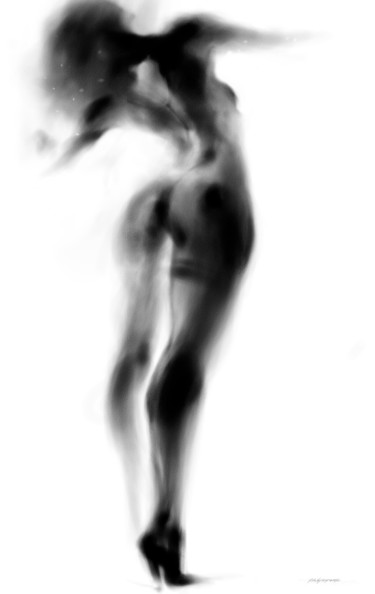 Digital Arts titled "Sumi High heels dan…" by Michel Thiery (By Daesyl arts), Original Artwork, Digital Painting