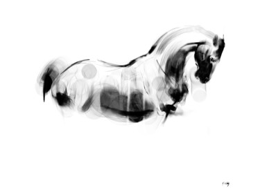 Digital Arts titled "Horse 26" by Michel Thiery (By Daesyl arts), Original Artwork, Digital Painting