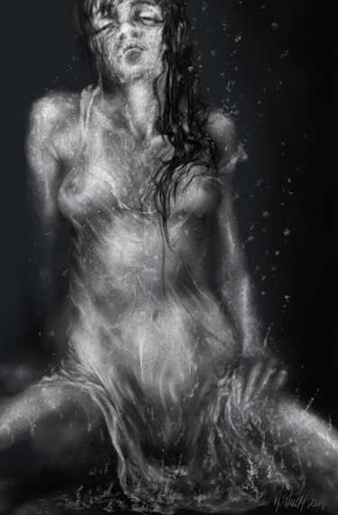 Arts numériques intitulée "Under the water - 01" par Michel Thiery (By Daesyl arts), Œuvre d'art originale