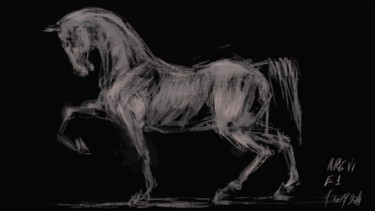 Arts numériques intitulée "Horse VII - 001" par Michel Thiery (By Daesyl arts), Œuvre d'art originale