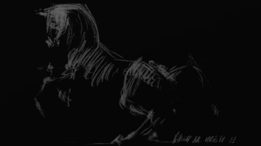 Arts numériques intitulée "Horse-VIII - 001" par Michel Thiery (By Daesyl arts), Œuvre d'art originale