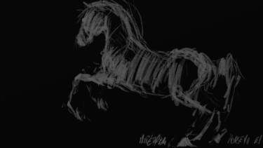 Arts numériques intitulée "Horse VII" par Michel Thiery (By Daesyl arts), Œuvre d'art originale