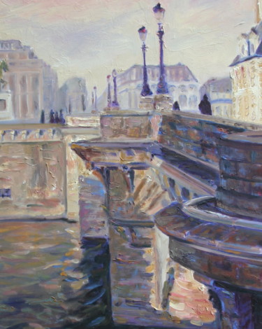 Painting titled "Le pont-Neuf et la…" by Mth, Original Artwork, Oil