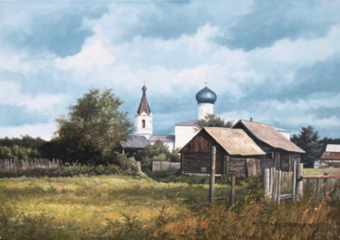 Peinture intitulée "En Russie" par Michel Trapezaroff, Œuvre d'art originale, Huile