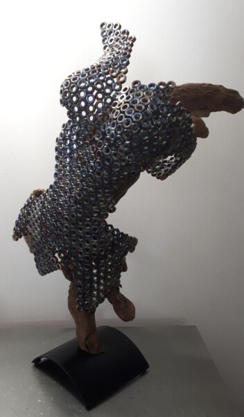 Sculpture titled "Buste 062022" by Michel Vasseur, Original Artwork, Metals