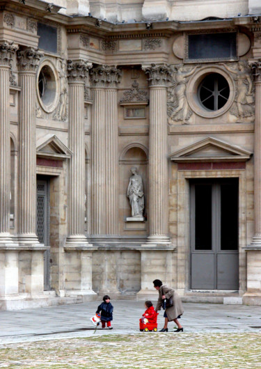 Photographie intitulée "Paris Cour du Louvr…" par Michel Volle, Œuvre d'art originale