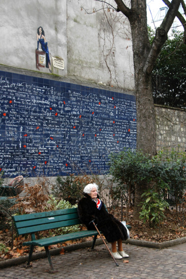 Fotografia intitolato "Dos au mur" da Michel Volle, Opera d'arte originale