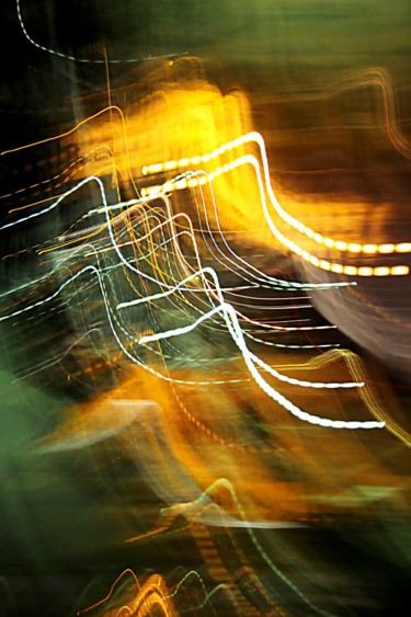 Photography titled ""IMAGE DE LUMIERES…" by Michel Volle, Original Artwork, Light Painting Mounted on Cardboard
