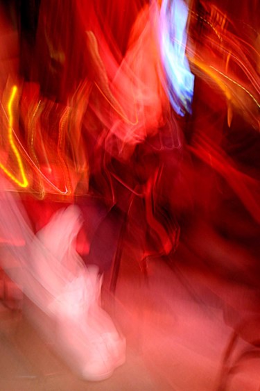 Photography titled ""IMAGE DE LUMIERES…" by Michel Volle, Original Artwork, Light Painting Mounted on Cardboard