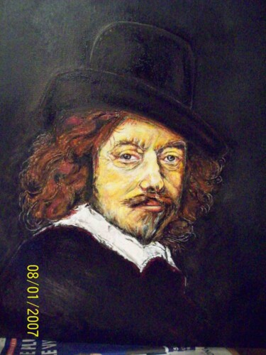Peinture intitulée "Copie de Frans Hals…" par Michel Yahyavi, Œuvre d'art originale, Huile