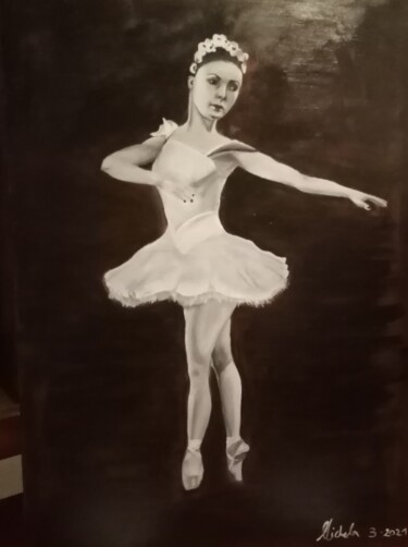 Painting titled "La ballerina" by Michela Brunini, Original Artwork, Oil