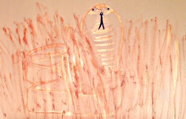 Картина под названием "King Cobra" - Michela Curtis, Подлинное произведение искусства, Акрил