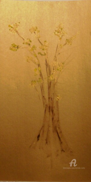 Картина под названием "The Tree, The Earth…" - Michela Curtis, Подлинное произведение искусства, Масло