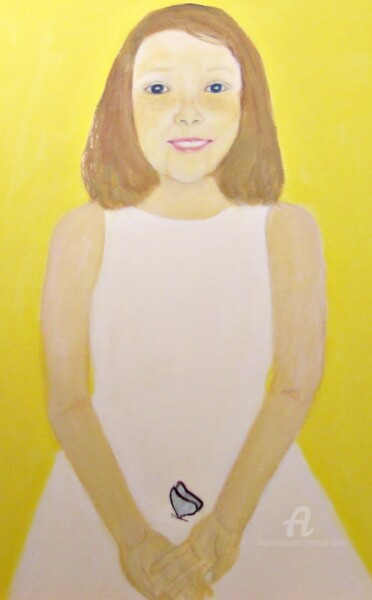 Pittura intitolato "A Young Girl" da Michela Curtis, Opera d'arte originale, Olio