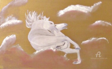 Painting titled "A Breeding" by Michela Curtis, Original Artwork, Oil Mounted on Other rigid panel